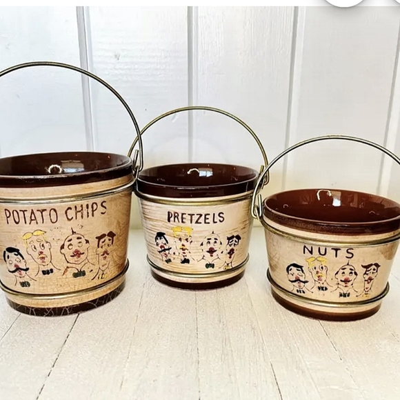 Vintage 1950's Snack Pail Set, 'Sweet Adeline' Barbershop Quartet, Chi - Picture 1 of 4